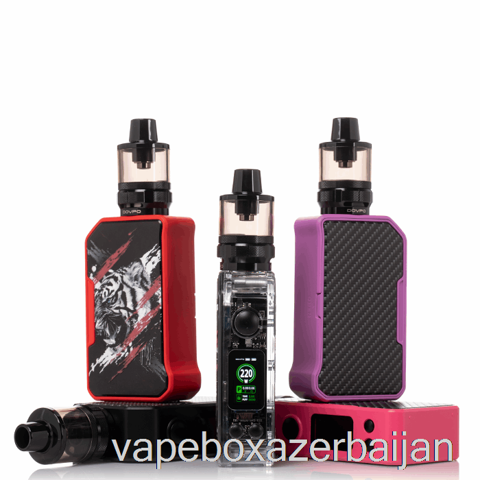 E-Juice Vape DOVPO MVP 220W Starter Kit Carbon Fiber Transparent